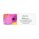 Search for gerbera return address labels Watercolor