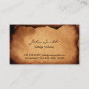 Search for college professor business cards Education