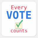 Search for your vote counts stickers Political