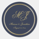 Search for navy blue gold wedding stickers Classic