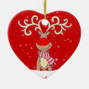 Search for pink reindeer ornaments Red