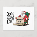 Search for naughty santa postcards Xmas