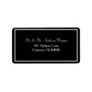 Search for black and silver return address labels Formal