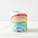 Recherche de sa citation inspirée tasses Arc en ciel