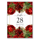 Search for gold and red table cards Floral