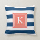 Search for coral and navy pillows Preppy
