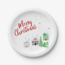 Search for christmas village paper plates Winter