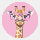 Recherche de girafe drôle autocollants Animal