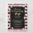 Recherche de rayures roses et blanches invitations Chic
