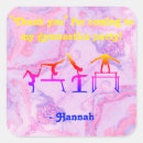 Search for gymnastics thank you stickers Party