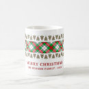 Search for vintage christmas mugs Red green
