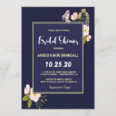 Search for navy and blush bridal shower invitations Blue