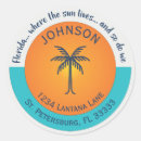 Search for palm tree return address stickers Typography