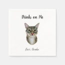 Search for cat wedding napkins Kitty