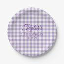 Search for purple gingham paper plates Plaid