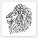 Search for lion tattoo stickers Zen doodle style