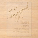 Search for elegant gold engagement party invitations Minimal