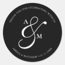 Search for monogram wedding stickers Elegant
