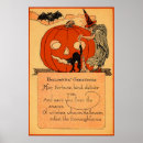 Search for vintage cat posters Jack o lantern