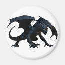 Search for fantasy dragon magnets Black