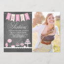 Recherche de bonbon moderne 16 invitations Rose