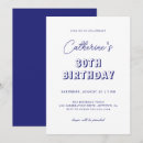 Search for dark blue birthday invitations Typography