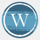 Search for circular monogram stickers Blue