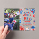 Search for fourth square invitations Red white and blue