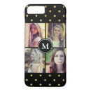 Search for gold glitter dots iphone cases Black