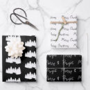 Search for christmas black and white wrapping paper Merry and bright