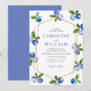 Search for blueberry wedding invitations Watercolor