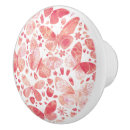 Recherche de papillon rose boutons et poignées de porte Aquarelle