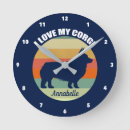 Recherche de chien mignon horloges Bleu