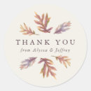 Search for fall leaves wedding stickers Watercolor