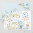 Search for teepee baby boy shower invitations Woodland