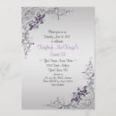 Search for purple and silver sweet 16 invitations Floral