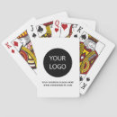 Search for company logo playing cards Black and white