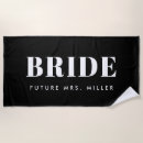 Search for bride to be beach towels Honeymoon