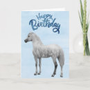Recherche de chevaux blancs vœux cartes Neige