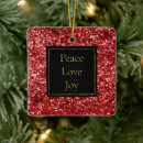 Search for peace love joy ornaments Red
