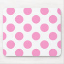 Recherche de points polka tapis souris Rose et blanc
