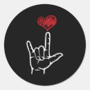 Search for american sign language stickers Hearing impaired