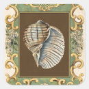 Search for vintage shell stickers Sepia seashell
