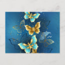Recherche de papillon turquoise cartes postales Vintage