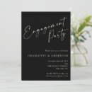 Search for elegant engagement party invitations Black and white