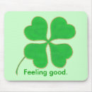 Search for 4 leaf clover mousepads Saint patricks day
