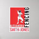 Search for fencing canvas prints Fencer