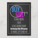 Search for black white gender reveal invitations Stylish