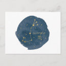 Search for scorpio symbol postcards Watercolor