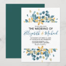 Search for yellow and teal wedding invitations Watercolor